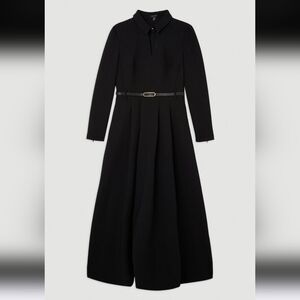 Karen Millen Tailored Pleat Detail Full Skirted Shirtdress US 14 UK 18